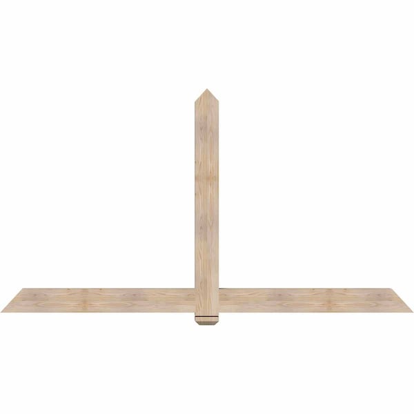 Ekena Millwork Eugene Smooth Timber Gable Bracket, Douglas Fir, 96"W x 52"H x 3 1/2"D x 5 1/2"F, 13/12 Pitch GBW096X52X0406EUG00SDF - main